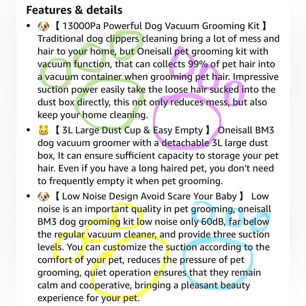 BRAND NEW! Dog Grooming Vacuum & Dog Grooming Kit, Clippers,5 Tools Low Noise